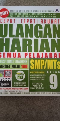 CEPAT TEPAT AKURAT ULANGAN HARIAN SEMUA PELAJARAN SMP/MTs KELAS 9